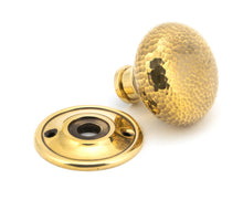 Load image into Gallery viewer, 46031 Aged Brass Hammered Mushroom Mortice/Rim Knob Set