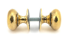 Load image into Gallery viewer, 46031 Aged Brass Hammered Mushroom Mortice/Rim Knob Set