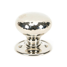 Load image into Gallery viewer, 46032 Polished Nickel Hammered Mushroom Mortice/Rim Knob Set