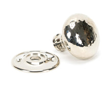 Load image into Gallery viewer, 46032 Polished Nickel Hammered Mushroom Mortice/Rim Knob Set