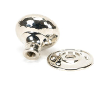 Load image into Gallery viewer, 46032 Polished Nickel Hammered Mushroom Mortice/Rim Knob Set