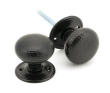 Load image into Gallery viewer, 46034 Aged Bronze Hammered Mushroom Mortice/Rim Knob Set
