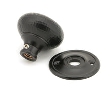 Load image into Gallery viewer, 46034 Aged Bronze Hammered Mushroom Mortice/Rim Knob Set