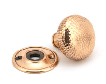Load image into Gallery viewer, 46035 Polished Bronze Hammered Mushroom Mortice/Rim Knob Set
