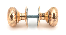 Load image into Gallery viewer, 46035 Polished Bronze Hammered Mushroom Mortice/Rim Knob Set
