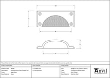 Load image into Gallery viewer, 46036 Aged Brass Hammered Art Deco Drawer Pull