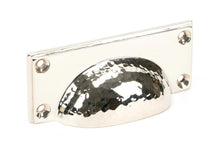 Load image into Gallery viewer, 46037 Polished Nickel Hammered Art Deco Drawer Pull