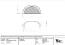 Load image into Gallery viewer, 46045 Polished Bronze Hammered Regency Concealed Drawer Pull