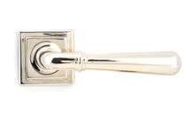 Load image into Gallery viewer, 46060 Polished Nickel Newbury Lever on Rose Set (Square)