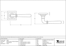 Load image into Gallery viewer, 46068 Polished Bronze Newbury Lever on Rose Set (Square)