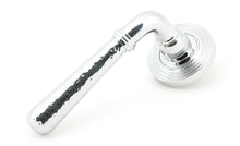 Load image into Gallery viewer, 46075 Pol. Chrome Hammered Newbury Lever on Rose Set (Beehive)
