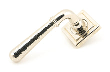 Load image into Gallery viewer, 46080 Pol. Nickel Hammered Newbury Lever on Rose Set (Square)