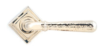 Load image into Gallery viewer, 46080 Pol. Nickel Hammered Newbury Lever on Rose Set (Square)