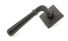 Load image into Gallery viewer, 46084 Aged Bronze Hammered Newbury Lever on Rose Set (Square)