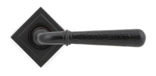 Load image into Gallery viewer, 46084 Aged Bronze Hammered Newbury Lever on Rose Set (Square)