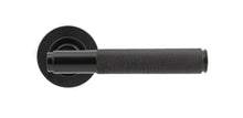 Load image into Gallery viewer, 46097 Aged Bronze Brompton Lever on Rose Set (Plain)