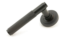 Load image into Gallery viewer, 46098 Aged Bronze Brompton Lever on Rose Set (Art Deco)