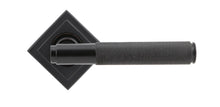 Load image into Gallery viewer, 46100 Aged Bronze Brompton Lever on Rose Set (Square)