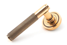 Load image into Gallery viewer, 46102 Polished Bronze Brompton Lever on Rose Set (Art Deco)