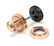 Load image into Gallery viewer, 46110 Polished Bronze Round Thumbturn Set (Art Deco)