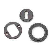 Load image into Gallery viewer, 46114 Aged Bronze Round Escutcheon (Art Deco)