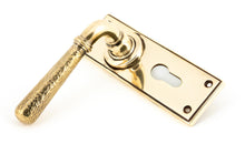 Load image into Gallery viewer, 46212 Aged Brass Hammered Newbury Lever Euro Lock Set