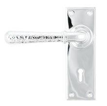 Load image into Gallery viewer, 46213 Polished Chrome Hammered Newbury Lever Lock Set
