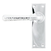 Load image into Gallery viewer, 46214 Polished Chrome Hammered Newbury Lever Latch Set