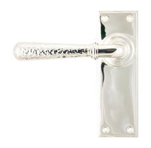 Load image into Gallery viewer, 46218 Polished Nickel Hammered Newbury Lever Latch Set