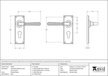 Load image into Gallery viewer, 46220 Polished Nickel Hammered Newbury Lever Euro Lock Set