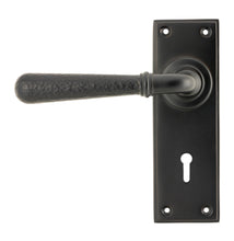 Load image into Gallery viewer, 46221 Aged Bronze Hammered Newbury Lever Lock Set