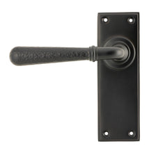 Load image into Gallery viewer, 46222 Aged Bronze Hammered Newbury Lever Latch Set