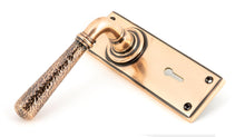 Load image into Gallery viewer, 46225 Polished Bronze Hammered Newbury Lever Lock Set