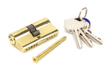 Load image into Gallery viewer, 46245 Lacquered Brass 30/30 5pin Euro Cylinder KA