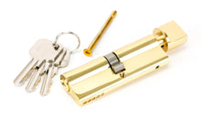 Load image into Gallery viewer, 46266 Lacquered Brass 45/45 5pin Euro Cylinder/Thumbturn