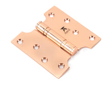 Load image into Gallery viewer, 46522 Polished Bronze 4" x 2" x 4" Parliament Hinge (pair) ss