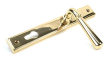 Load image into Gallery viewer, 46529 Polished Brass Newbury Slimline Lever Espag. Lock Set