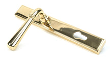 Load image into Gallery viewer, 46529 Polished Brass Newbury Slimline Lever Espag. Lock Set