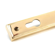 Load image into Gallery viewer, 46545 Polished Brass Reeded Slimline Lever Espag. Lock Set