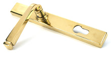 Load image into Gallery viewer, 46548 Polished Brass Avon Slimline Lever Espag. Lock Set