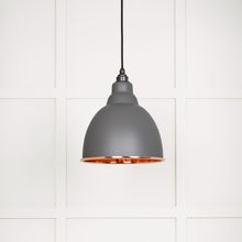 Load image into Gallery viewer, 49500BL Hammered Copper Brindley Pendant in Bluff
