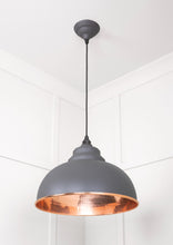 Load image into Gallery viewer, 49501BL Hammered Copper Harborne Pendant in Bluff