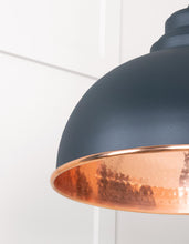 Load image into Gallery viewer, 49501SO Hammered Copper Harborne Pendant in Soot