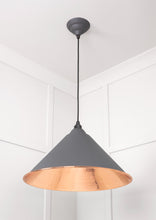 Load image into Gallery viewer, 49503BL Hammered Copper Hockley Pendant in Bluff