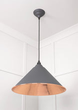 Load image into Gallery viewer, 49503BL Hammered Copper Hockley Pendant in Bluff