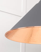 Load image into Gallery viewer, 49503BL Hammered Copper Hockley Pendant in Bluff