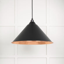 Load image into Gallery viewer, 49503EB Hammered Copper Hockley Pendant in Elan Black