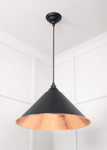 Load image into Gallery viewer, 49503EB Hammered Copper Hockley Pendant in Elan Black