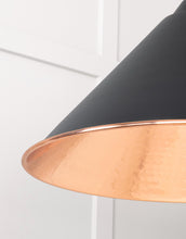 Load image into Gallery viewer, 49503EB Hammered Copper Hockley Pendant in Elan Black