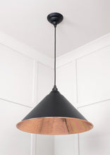 Load image into Gallery viewer, 49503SEB Smooth Copper Hockley Pendant in Elan Black
